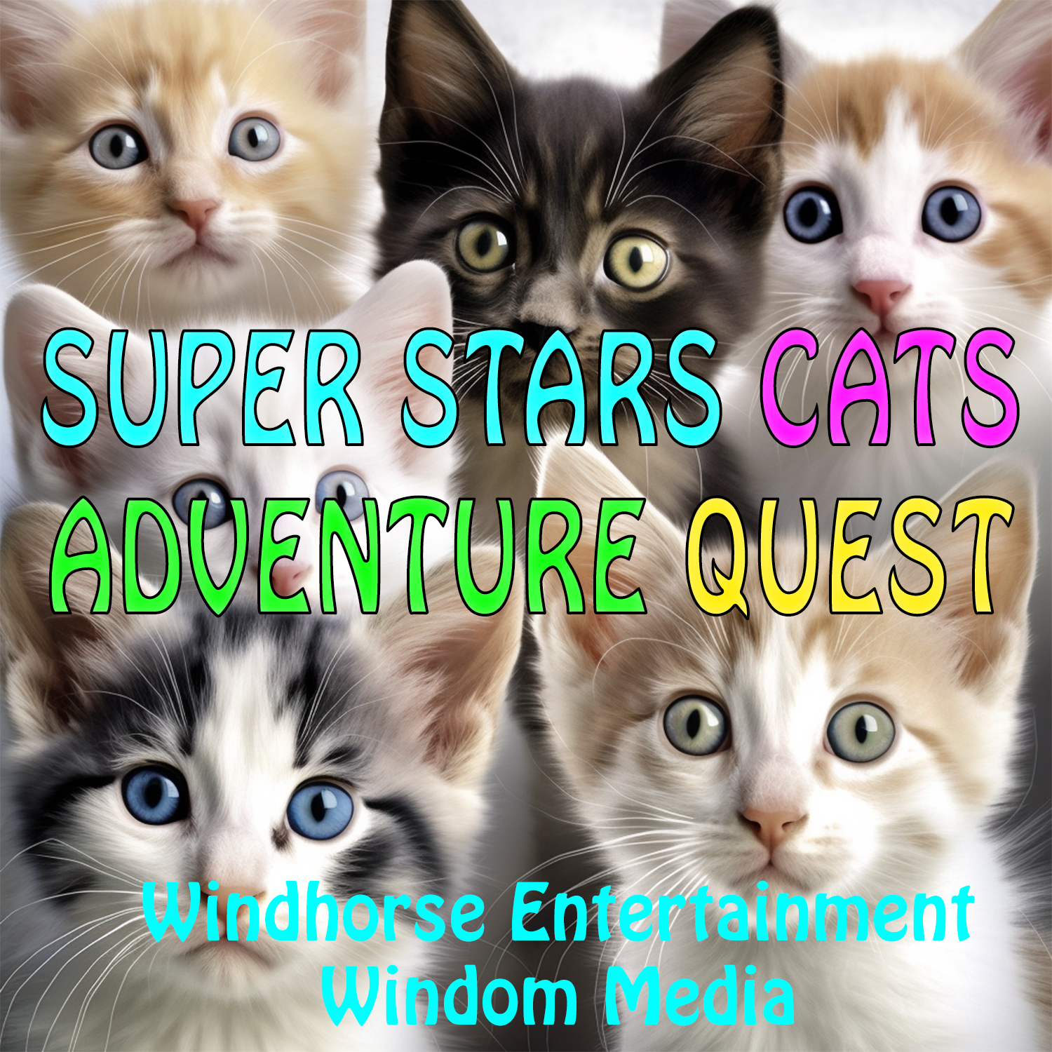 SuperStars Cats Adventure Quest Game Poster